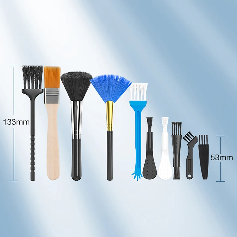 Kit d'outils de brosse pour ordinateur portable, clavier, livres, petits outils, brosses à poussière pour téléphone de voiture, nettoyeur de poussière, accessoires de rasoir, ménage, 10 pièces