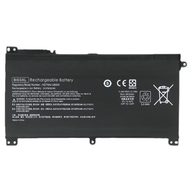 Nueva batería de ordenador portátil BI03XL ON03XL para HP Stream 14-ax000 Pavilion X360 TPN-W118 13-u000 Pavilion X360 m3-u000 13-u000 HSTNN-UB6W