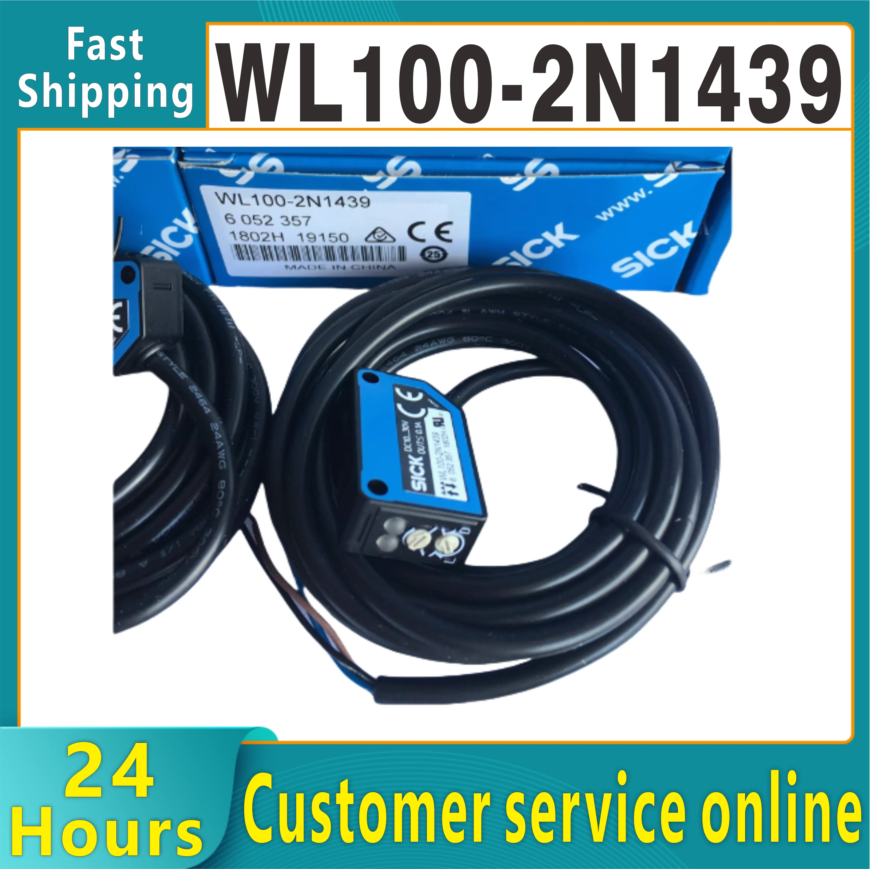 Оригинальный фотоэлектрический переключатель SICK с зеркальным отражением WL100-N1439, WL100-N1432 WL100-2N1439