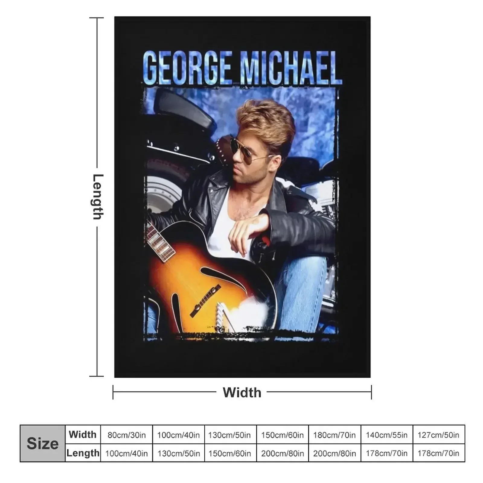 George Live Portrait Throw Blanket couch cozy soft plush fuzzy picnic outdoor blanket
