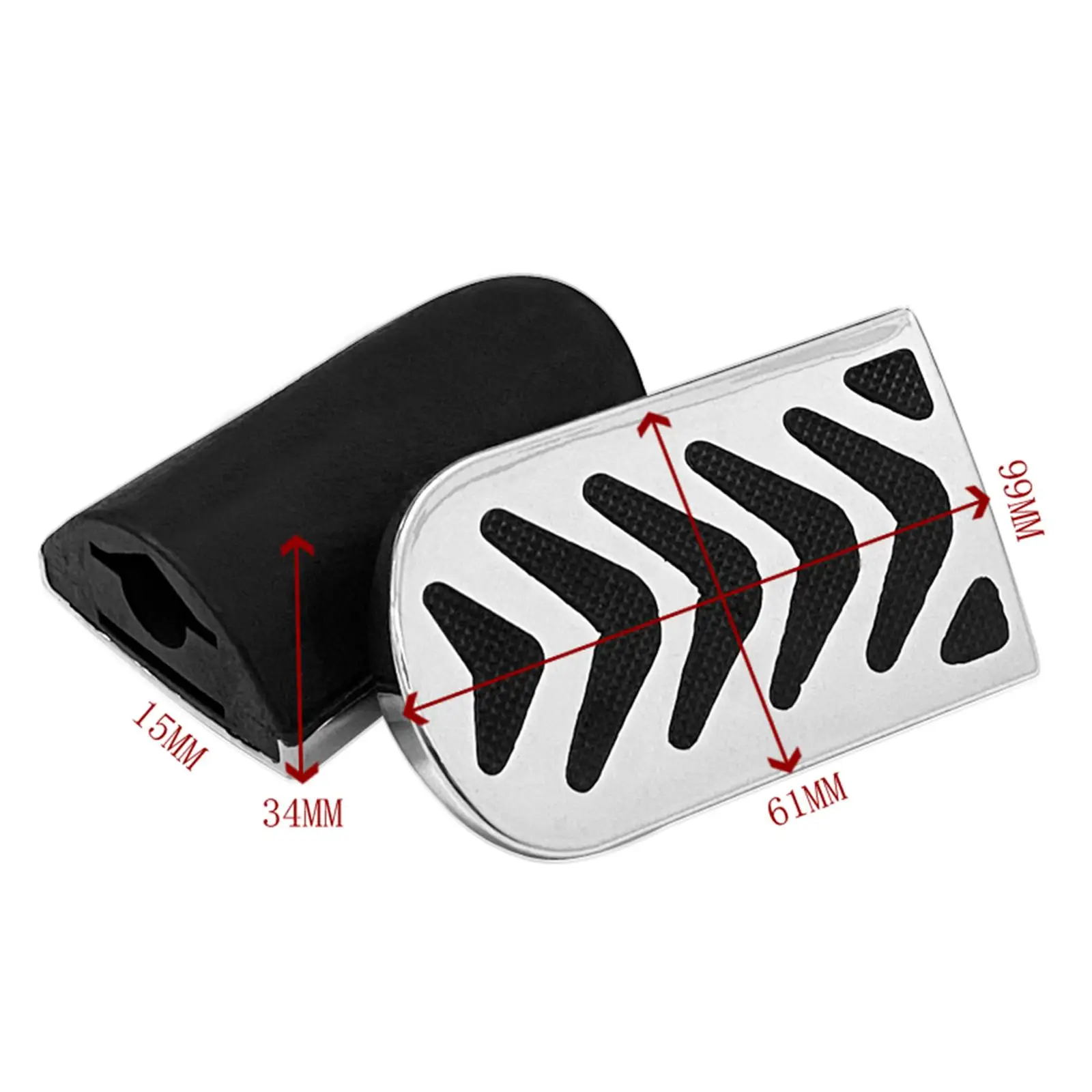 2 Pieces Motorcycle Foot Rest Pegs Anti-Slip Front Footrest for Scooter