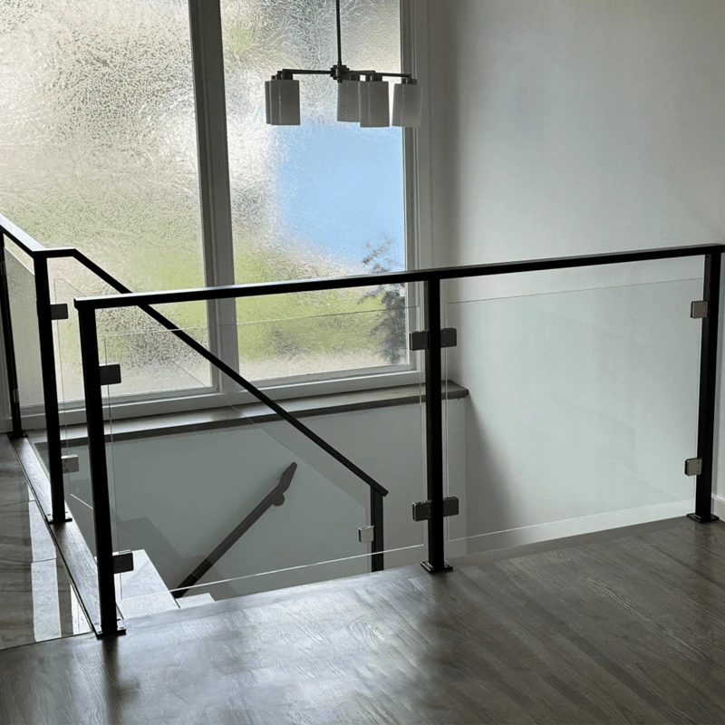 Stainless Steel Glass Balustrade Design Satin Mirror Pool Deck Villa Floor Handrail Balcony Stair Fence