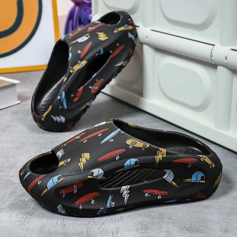 Pantofel dziecięcy Chłopiec Dziewczynki Buty Cartoon Cute Print Kids Cloud Slides Casual Sport Indoor Summer Shoes Boy Slipper Flip Flops