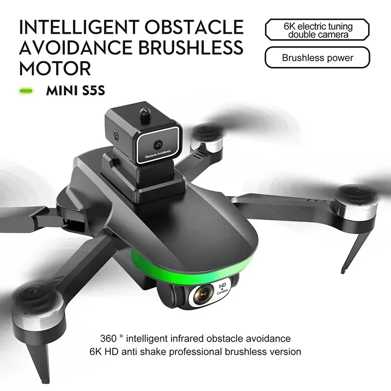 Xiaomi S5S Mini Drone Professional Type 8K HD Camera Obstacle Avoidance Aerial Photography Light Flow Folding Quadcopter 5000M