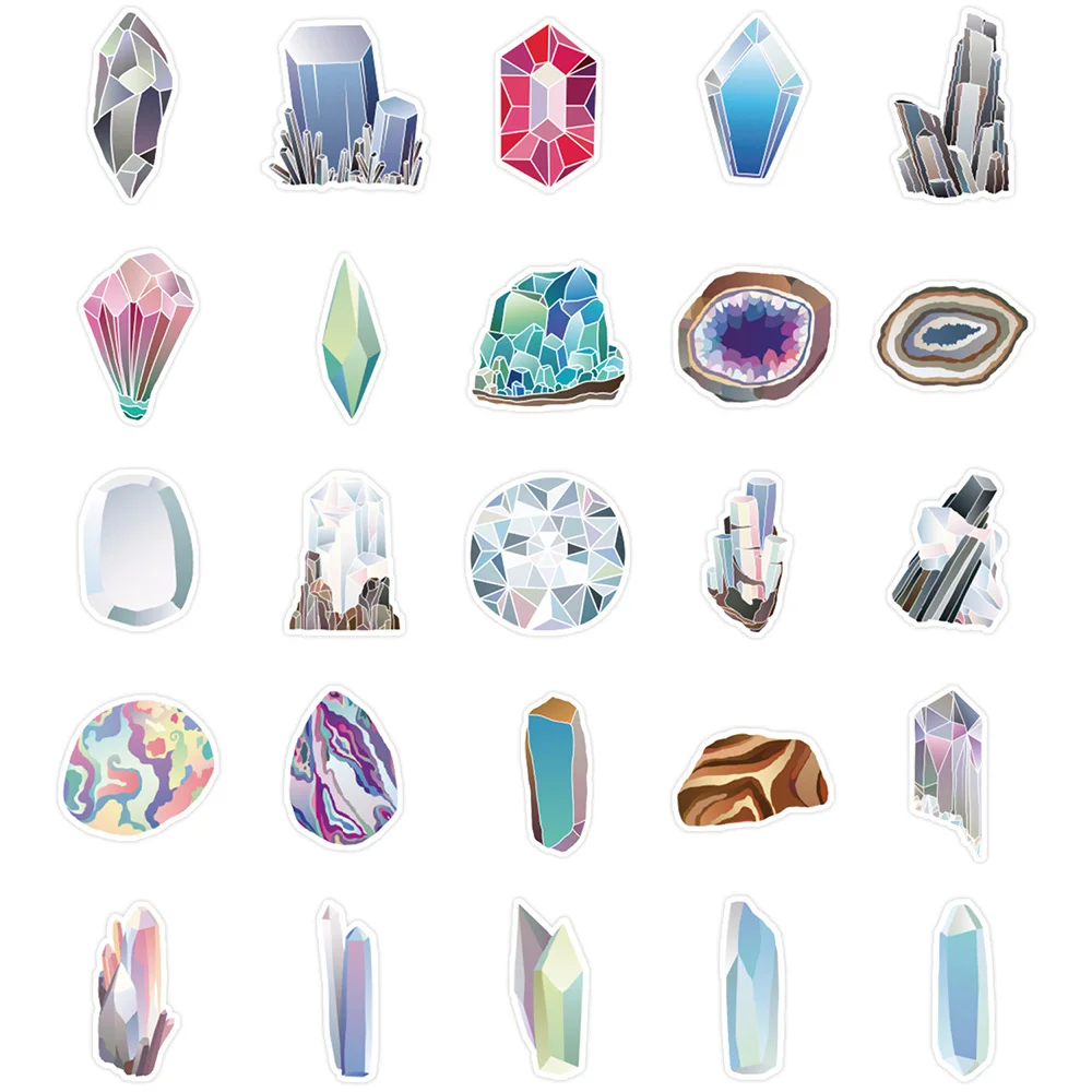 10/30/50 Uds pegatinas de piedras preciosas de cristal coloridas pegatina de estilo bohemio de dibujos animados DIY maleta cuaderno teléfono pegatinas de grafiti decoración