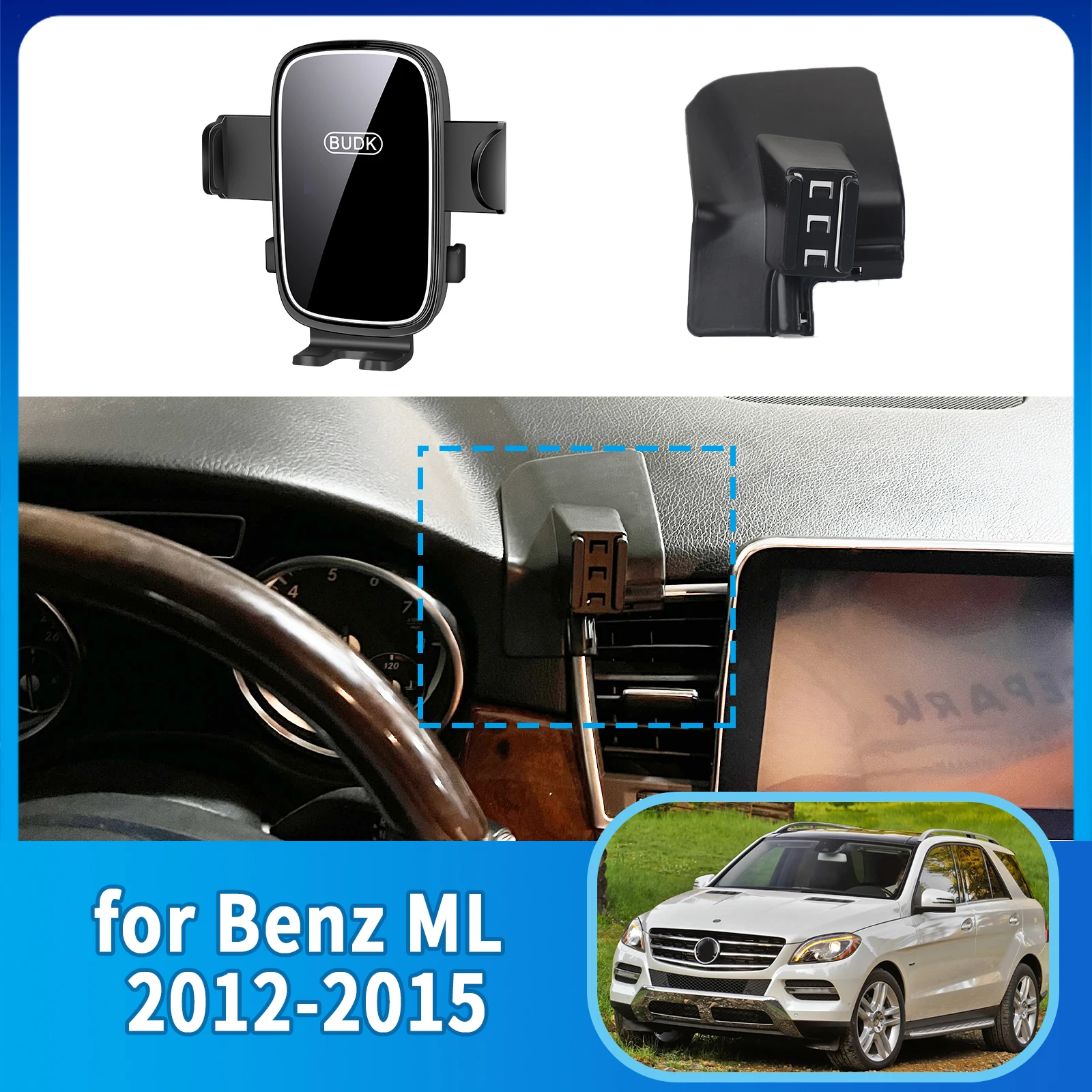

Accessories Car Mobile Phone Holder for Mercedes Benz ML W164 ML 350 2012~2015 360 GPS Bracket Navigation Stand Auto