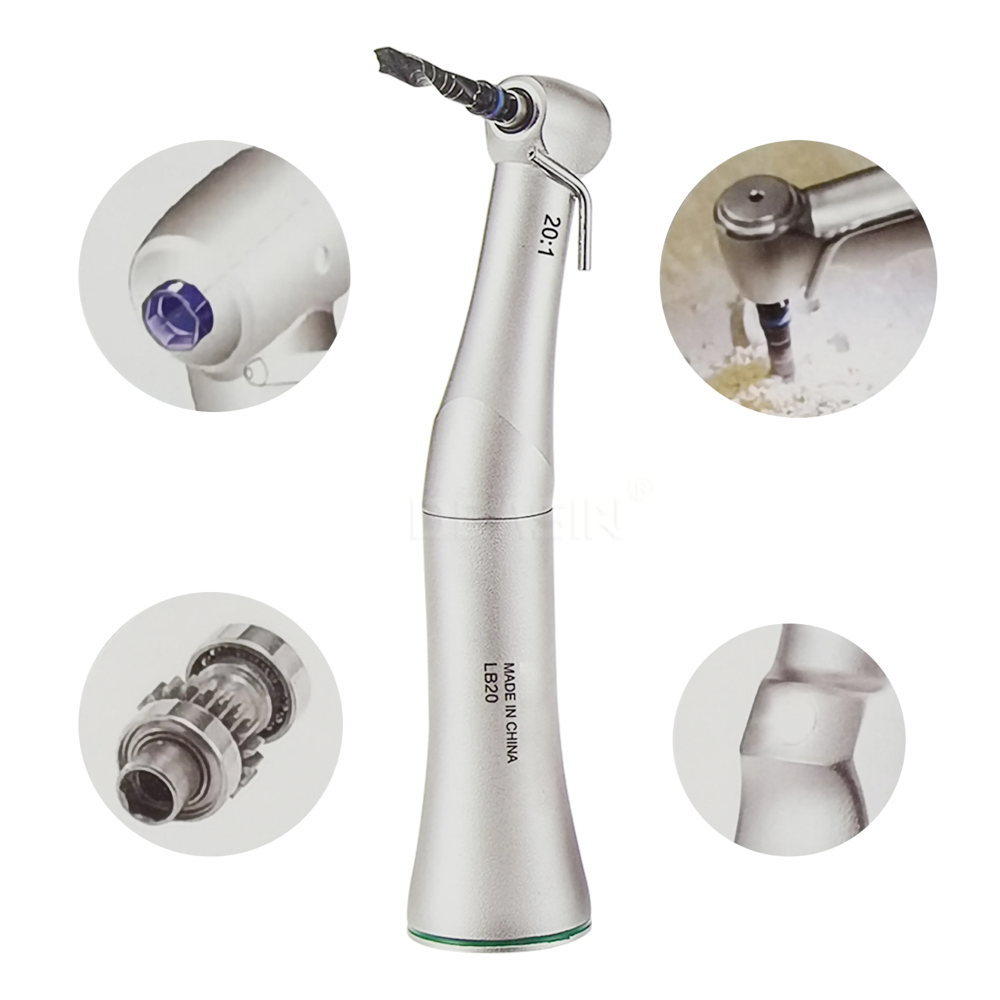 Den tal Low Speed Handpiece W/ H/ imp lant Handpiece LED E-Generator 20-1 Contra Angle imp lant Drill Den tal for Motor Machine