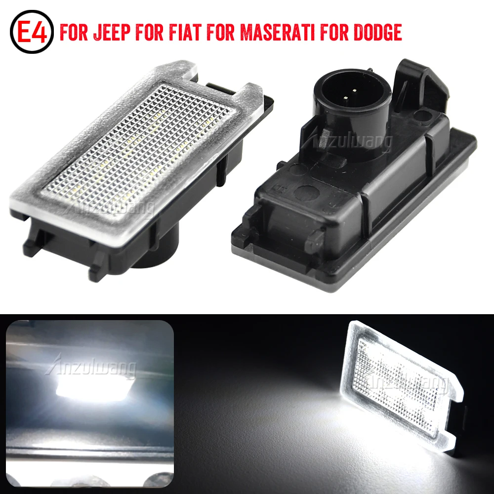 2X Car Rear LED License Number Plate Light Lamp For Jeep Grand Cherokee 14-20 Compass Patriot 14-17 For Dodge Viper 13-17