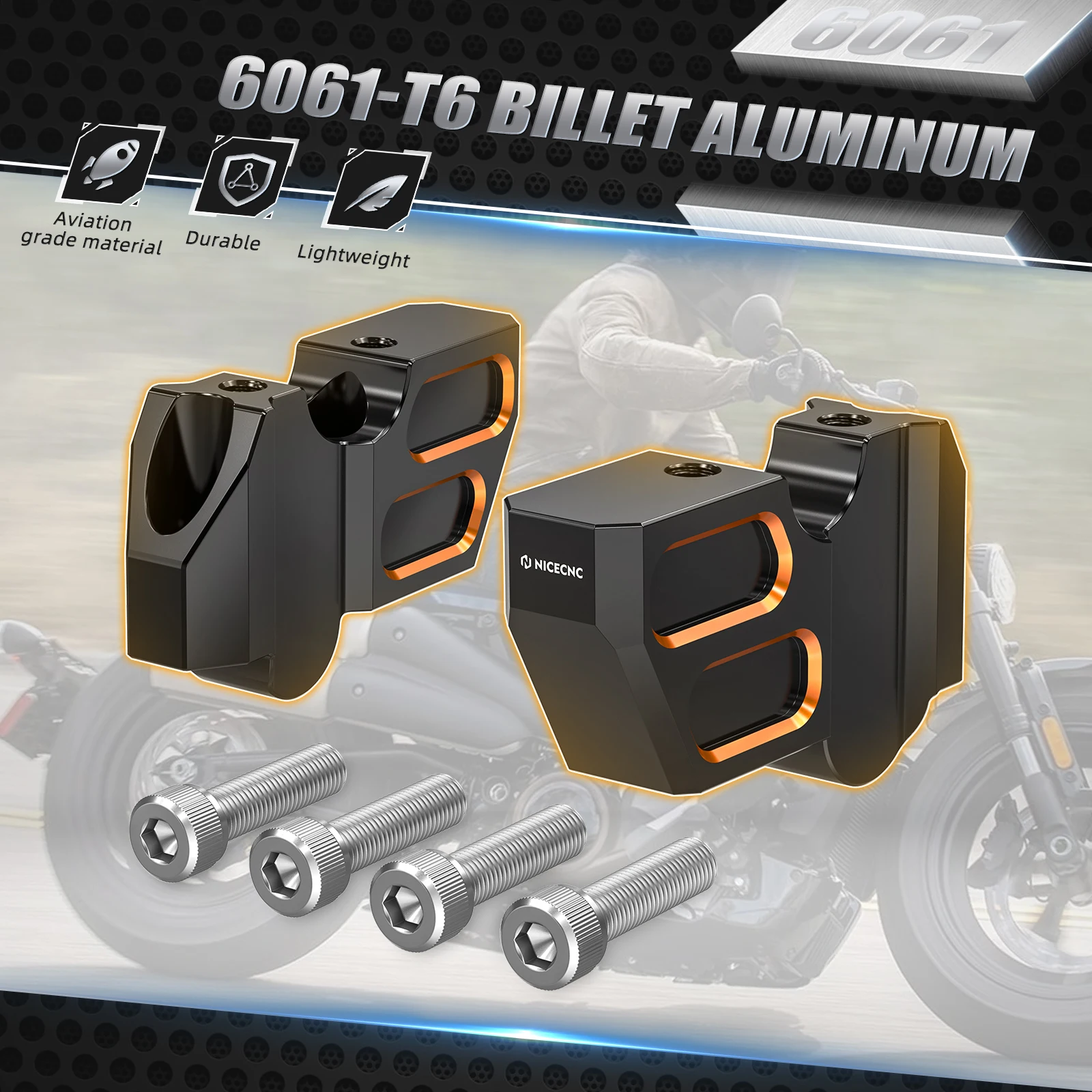 ل 2021-2024 هارلي سبورتستر S RH1250S المقود الناهضون 1.77 "45 مللي متر ارتفاع 0.59" 15 مللي متر إلى الخلف