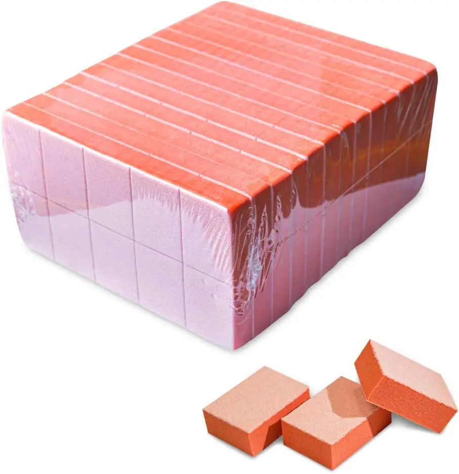 

Mini Nail Buffer Block 80/100 Grit 2 Sided (130 Count) for Smooth Finish