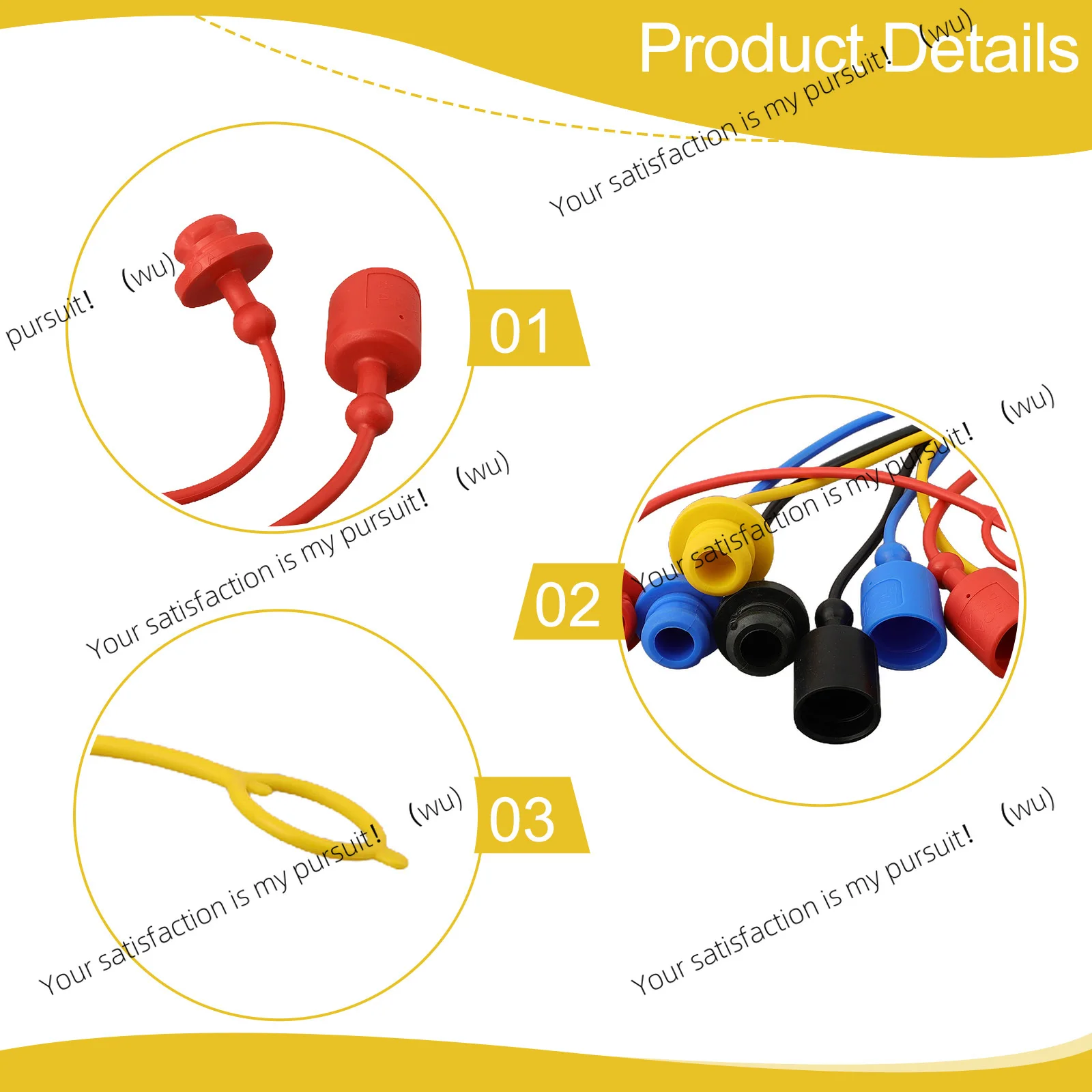 4 Pairs Of Hydraulic Quick Couplers Male Dust Cap And Female Plug Cover PVC Rubber Hydraulic Equipment Replacment Accessories
