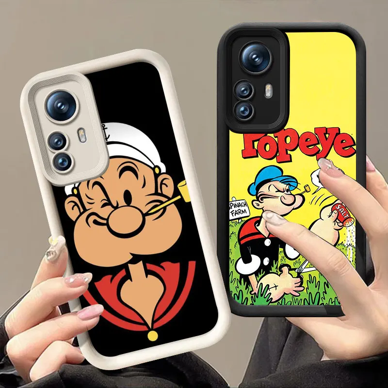 Cute Cartoon P-Popeyes Phone Case For Xiaomi 11 12 13 Lite 12T 13T 14T Pro Redmi A1 A2 Plus A3 9A 9C 9T 10C 12C 13C 5G 14C