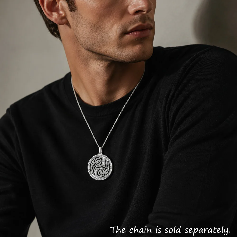 Panther Maze Round Pendant Brand New Fine Jewelry Bijoux Accessories 925 Sterling Silver Vintage Gift For Woman Men