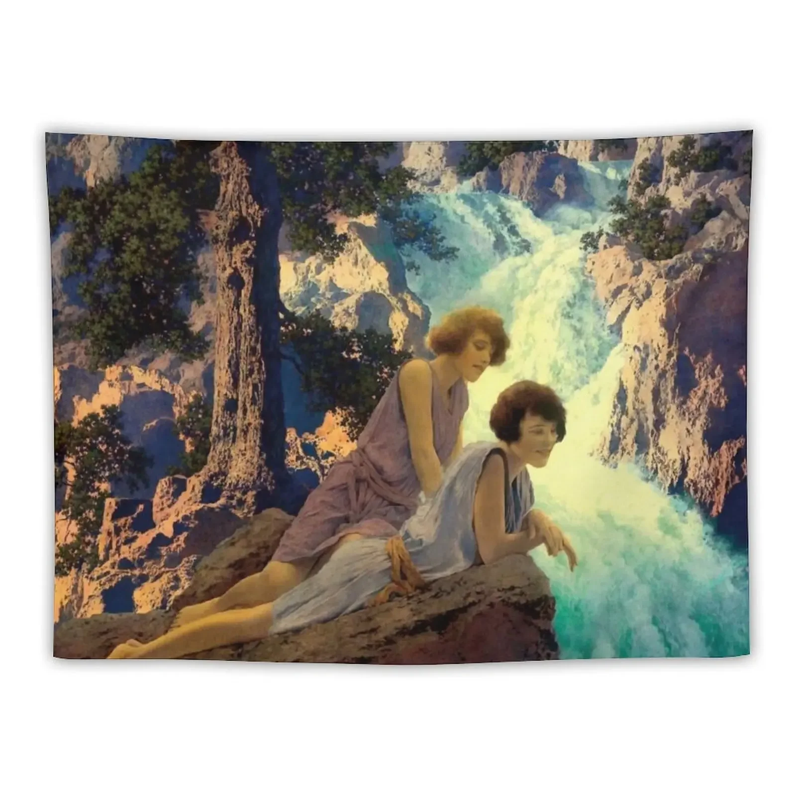 Maxfield Parrish. Waterfall Tapestry House Decorations Aesthetic Room Decor Korean Decoration For Home Tapestry