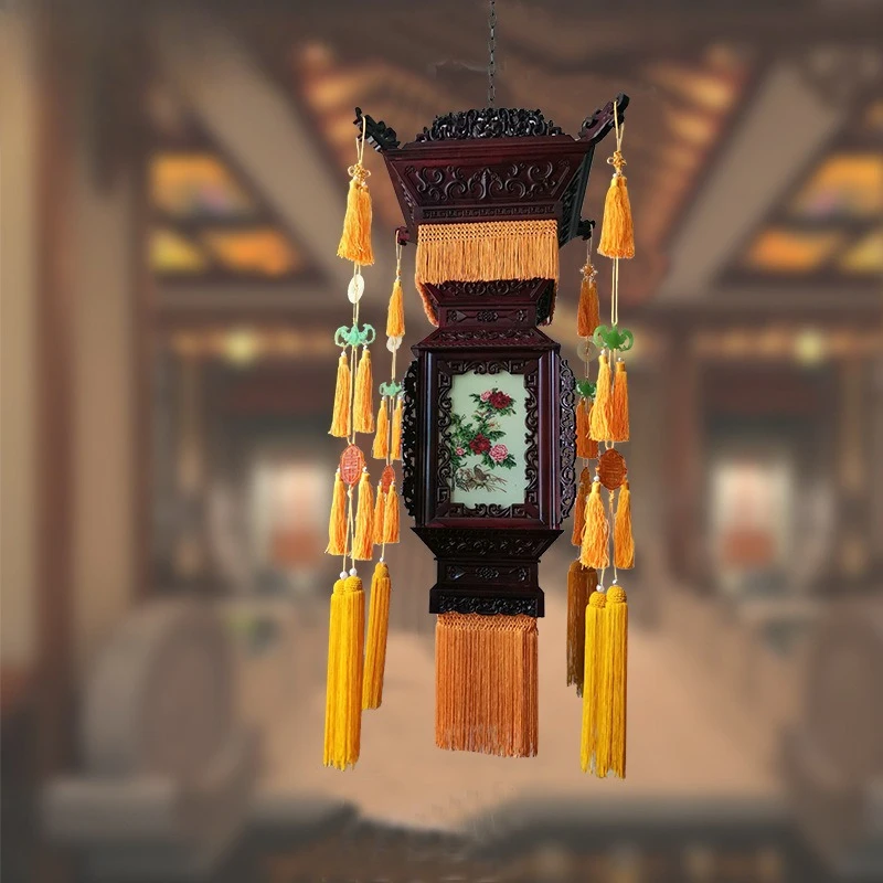solid wood, birch classical Chinese garden chandeliers, outdoor antique lanterns