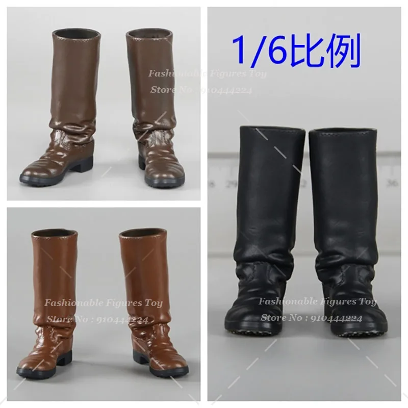 1/6 Męskie Długie Buty Żołnierskie Wojskowe Buty Bojowe Wysokie Buty Gumowe Buty z Otworami Pasują do Figur Akcji 12-calowych Modeli Lalek