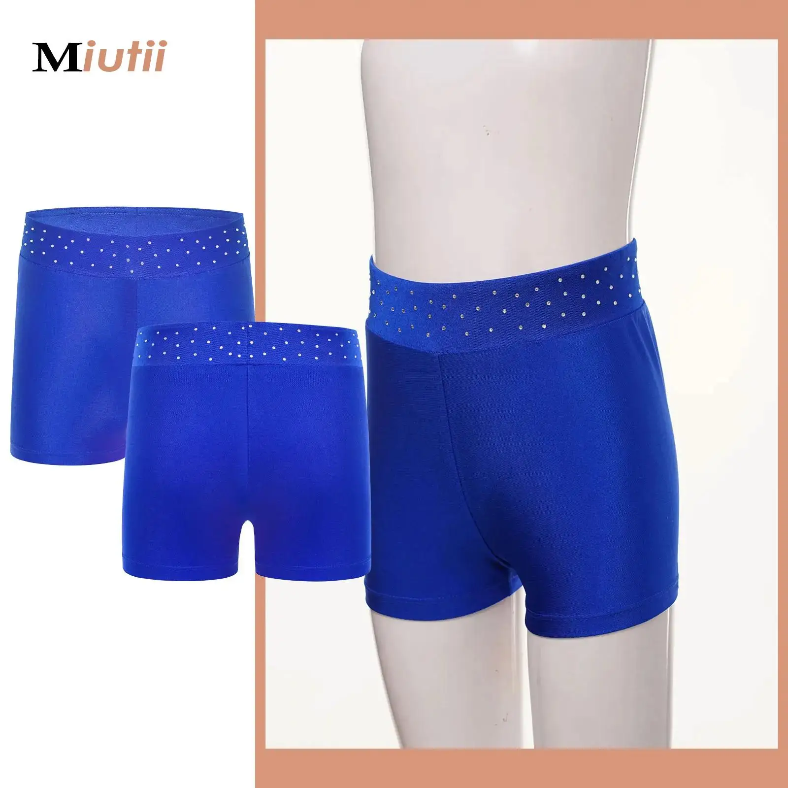 

Детские танцевальные шорты для девочек с блестящими стразами на поясе, фигурное катание, гимнастика, шорты для современного танца, джазовые шорты в стиле хип-хоп, танцевальная одежда