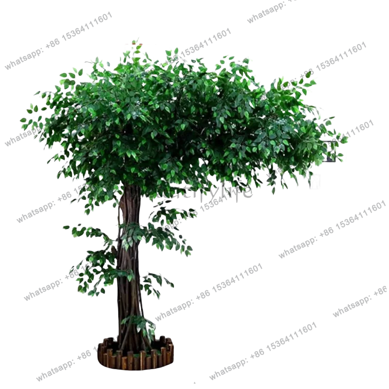 Factory Direct Simulation banyan large wishing tree hotel indoor and outdoor landscaping bionic green plant decoration