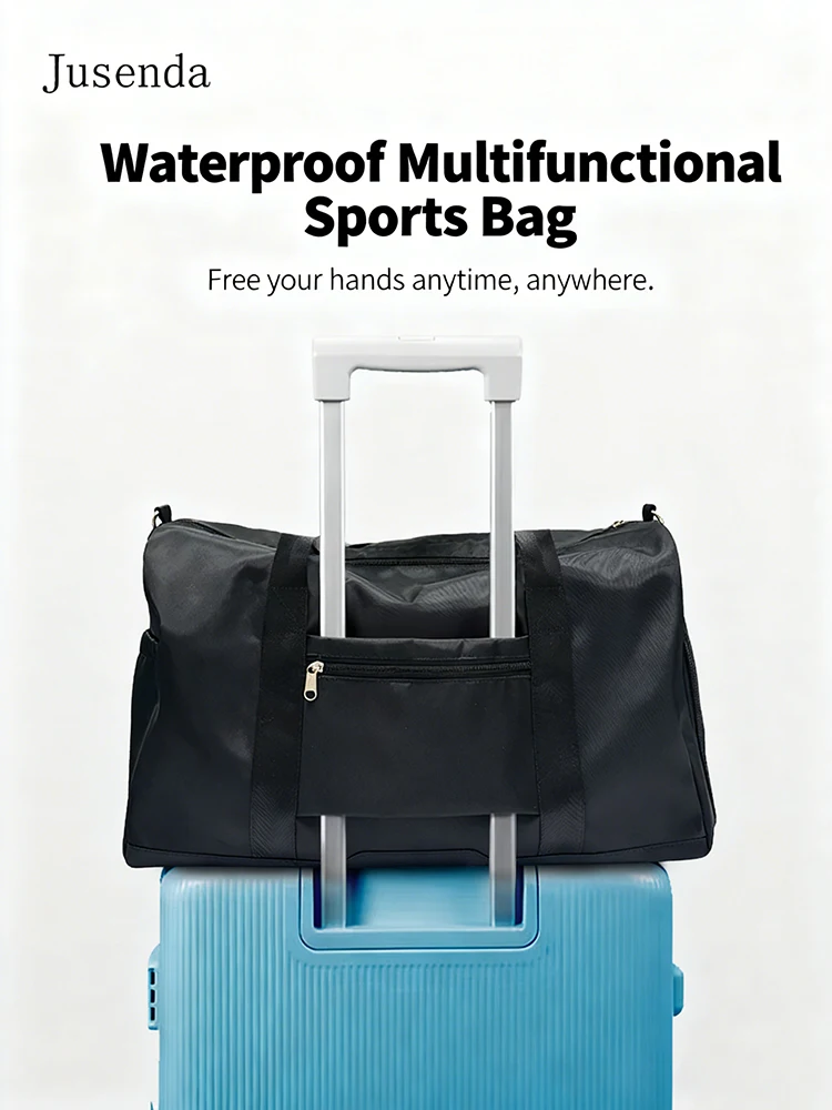 Jusenda Original New Sporting Bag Yoga Bag Large Capacity Large Capacity Business Travel Bag Waterproof with Shoe Compartment