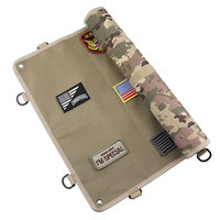 Tactical Morale Patch Panel Large 24” X 18” Hook Loop Surface Ballistic Backing 360-deg D-Rings For Display Military ID Patches