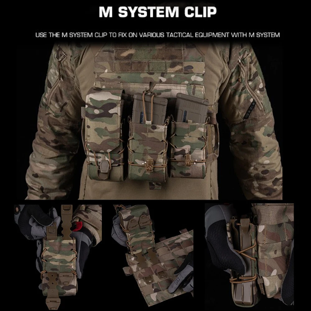 Bolsa doble cargador 5.56/7.62 MOLLE para chaleco táctico - imagen 5