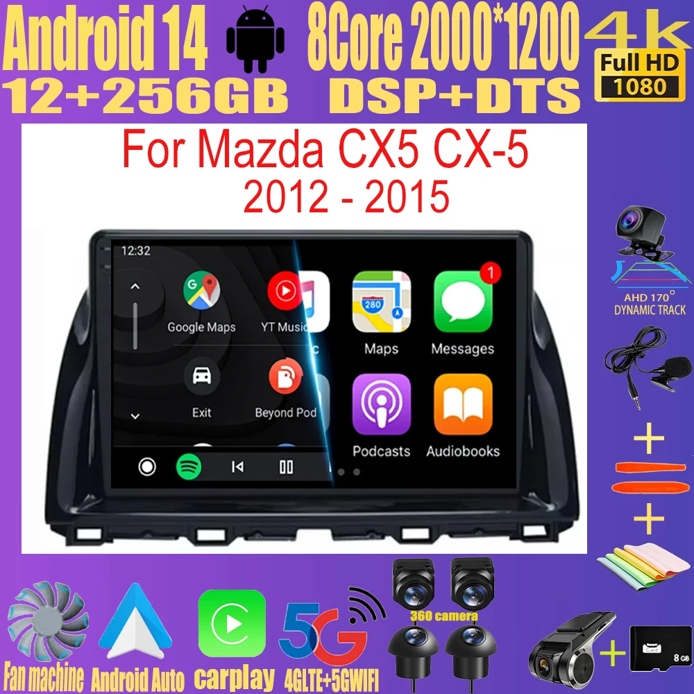 

10.1"Android 14 Car multimedia Vedio player For Mazda CX5 CX-5 2012 - 2015 Car Autoradio Gps Navigation stereo 2din HeadUnit 4G