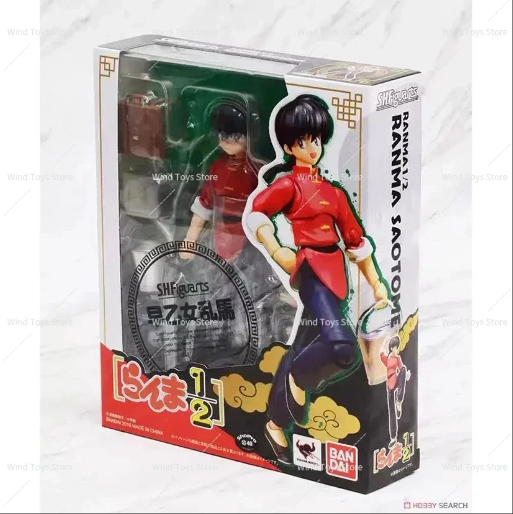 100% Original Bandai Sh Figuarts Ranma Saotome Ranma 1/2 en Stock Anime Collection de figurines d'action modèle jouets Figure cadeaux