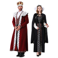 Dubai Middle East Saudi Prince Costume Princess Dress Suit Arabian King Cosplay OilPrince MenTop Pant Crown Women Dress Cape ETC