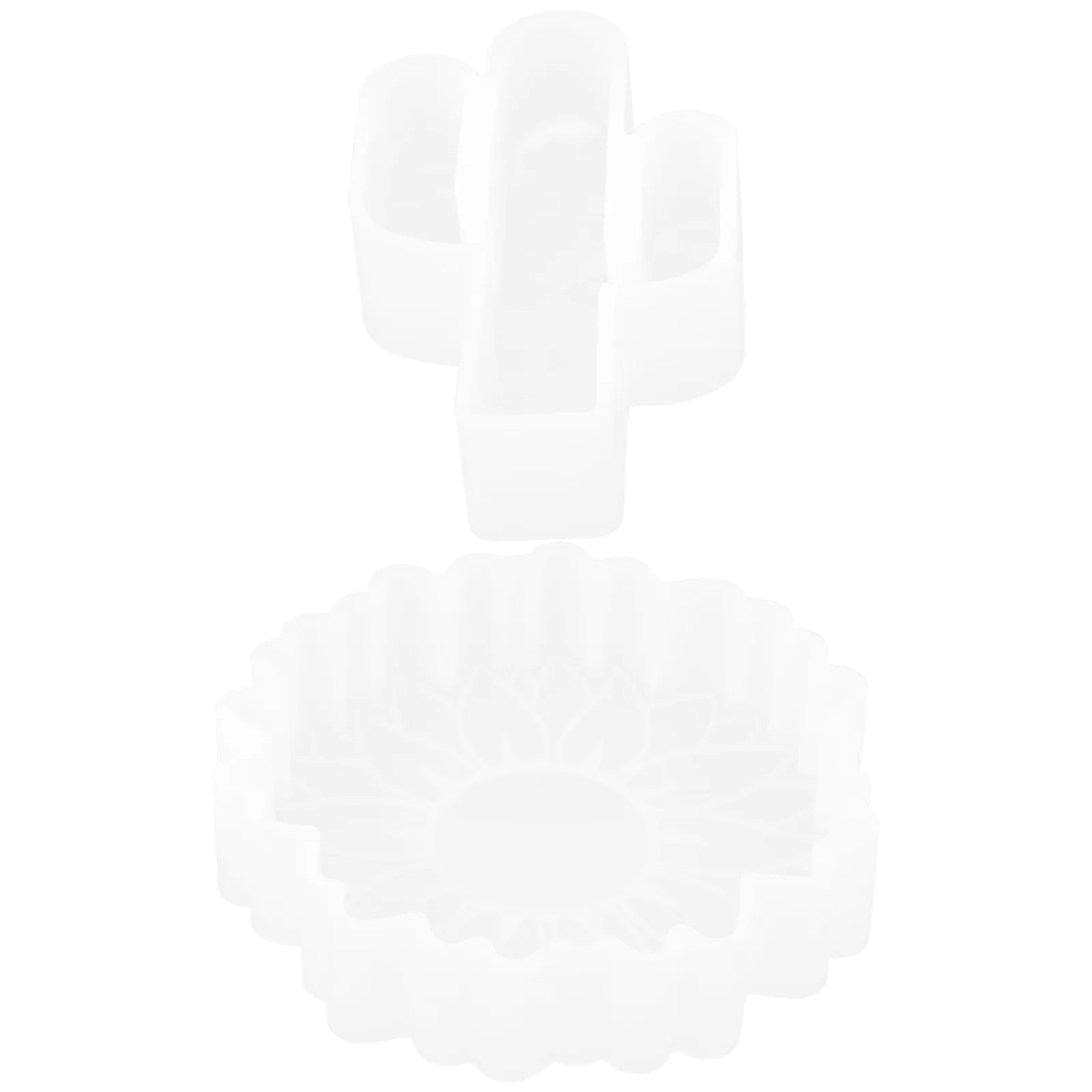 2Pcs Plant Pattern Silicone Mold Easy Demoulding DIY Mold for Scented Soap Ice Cube Making Creative Handcrafts