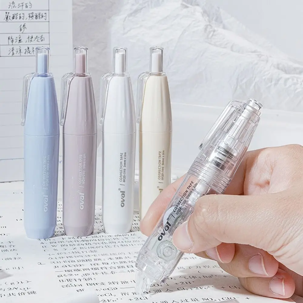 Multi-functional 360° Rotatable Tip Correction Tape Pres Type Refillable Correction Roller Invisible White Out Tape Students