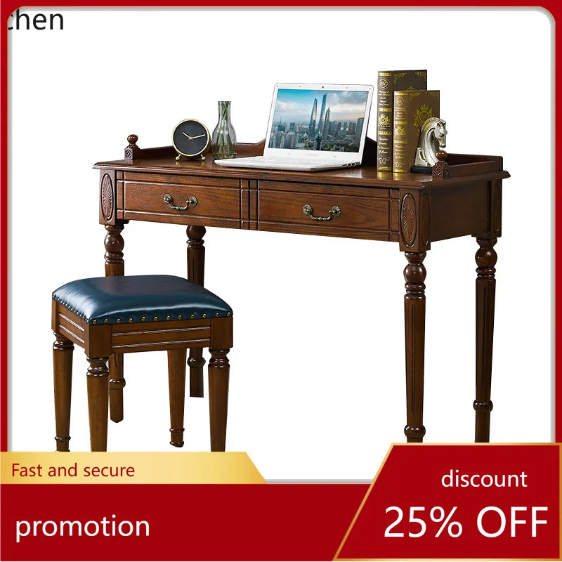 ZML Solid Wood Study Furniture Simple Bedroom  Writing Desk Office Desk Computer Desk