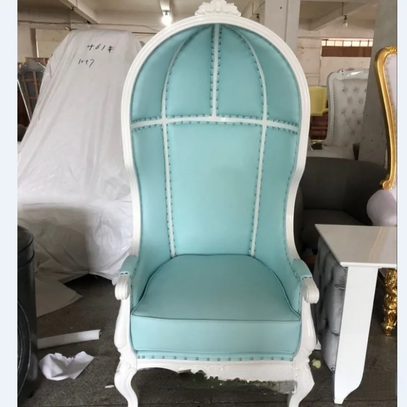 Factory direct sales neoclassical high back chair, birdcage chair, hotel decorative chair single sofa studio princess chair