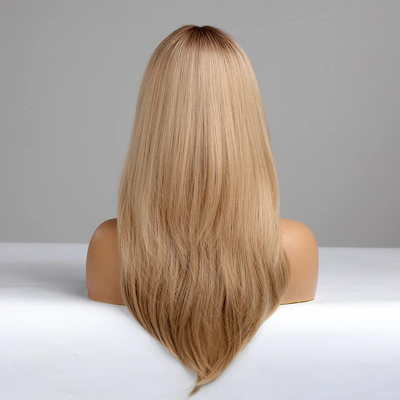 Perruques synthétiques multicolores disponibles de 22 pouces avec extrémités bouclées, adaptées aux perruques synthétiques de fête quotidienne pour femmes, nouvelle collection 2025