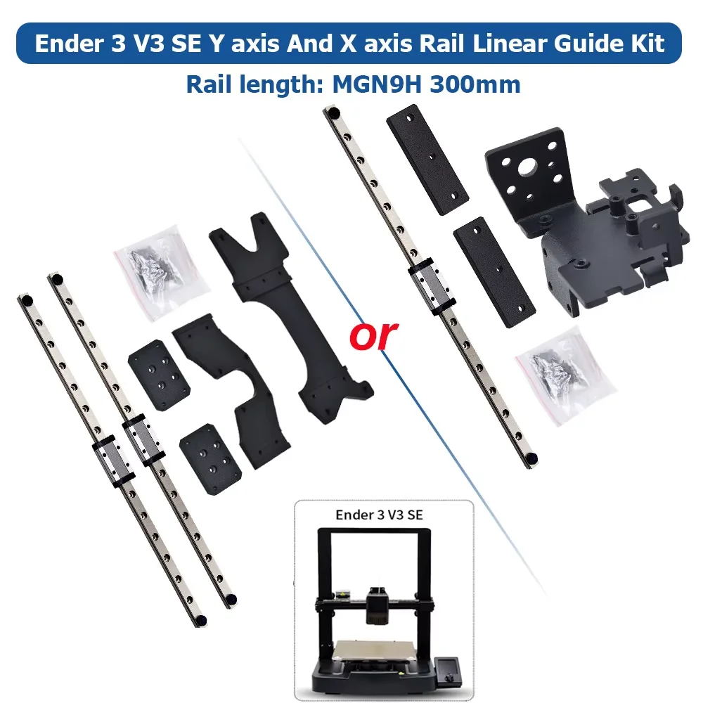 creativity-ender-3-v3-ke-x-axis-dual-y-axis-upgrade-kit-mgn9h-linear-rail-guide-hotend-update-kit-for-ender3-v3-se-3d-printer