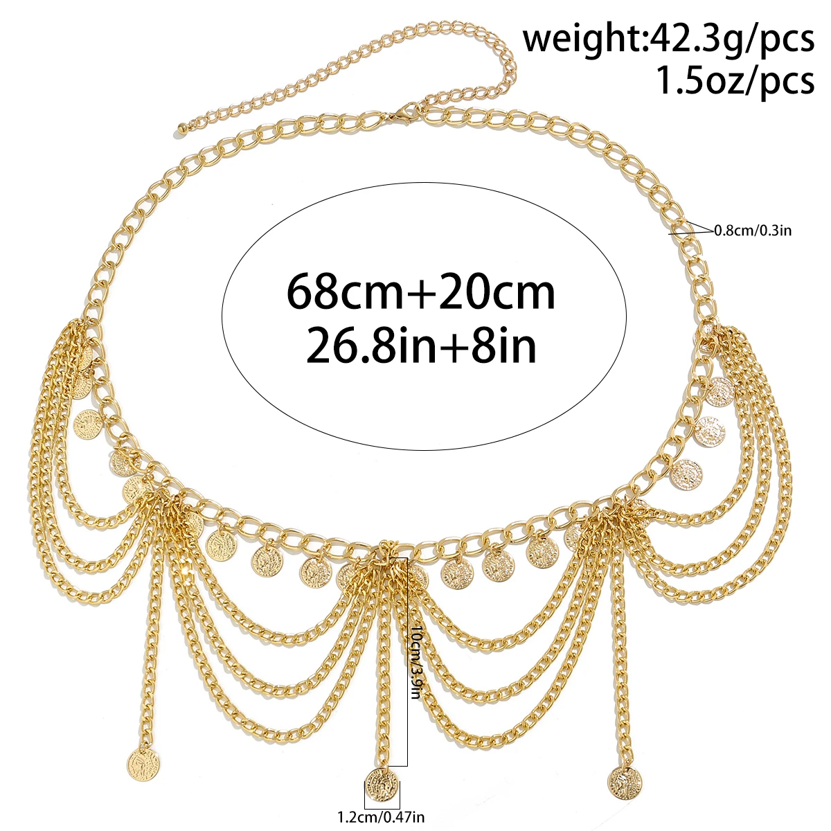 Ingemark Multilayer Butterfly Ball Love Heart Pendant Tassel Lingerie Chain Waist Belly Belt Women Summer Bikini Body Jewelry