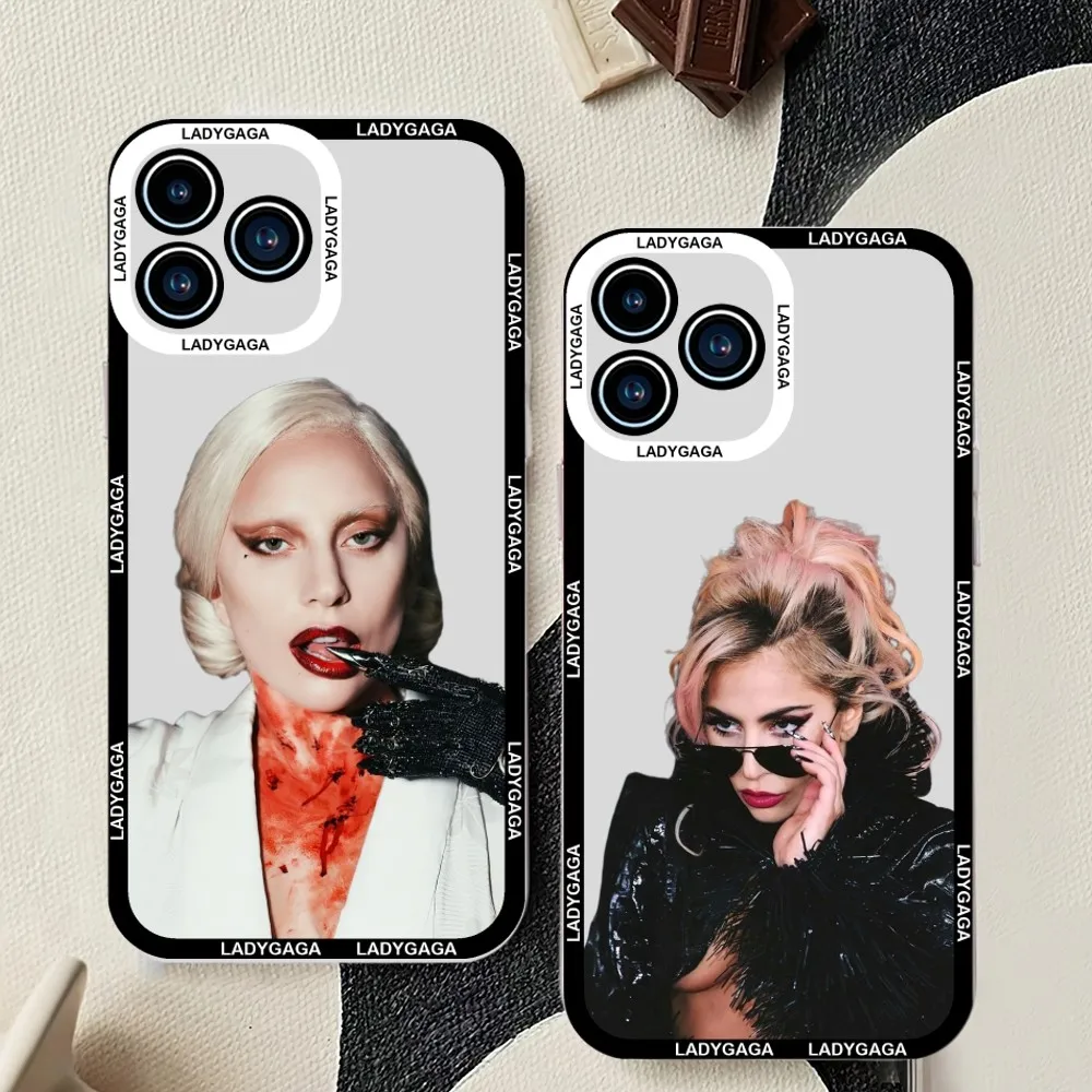 Singer Lady Gaga Phone Case For Samsung Galaxy S23 S22 S21 S20 S10 Plus lite Ultra Transparent Shell