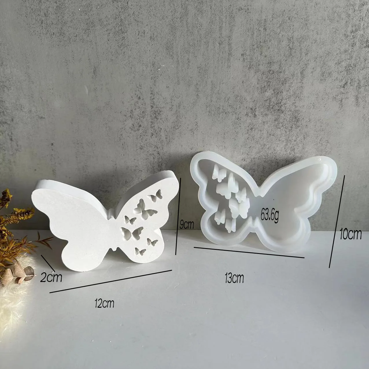 Butterfly Silicone Molds Butterfly Gypsum Concrete Moulds Casting Molds Home Decoration Resin Mold Casting Aromatherapy Mould