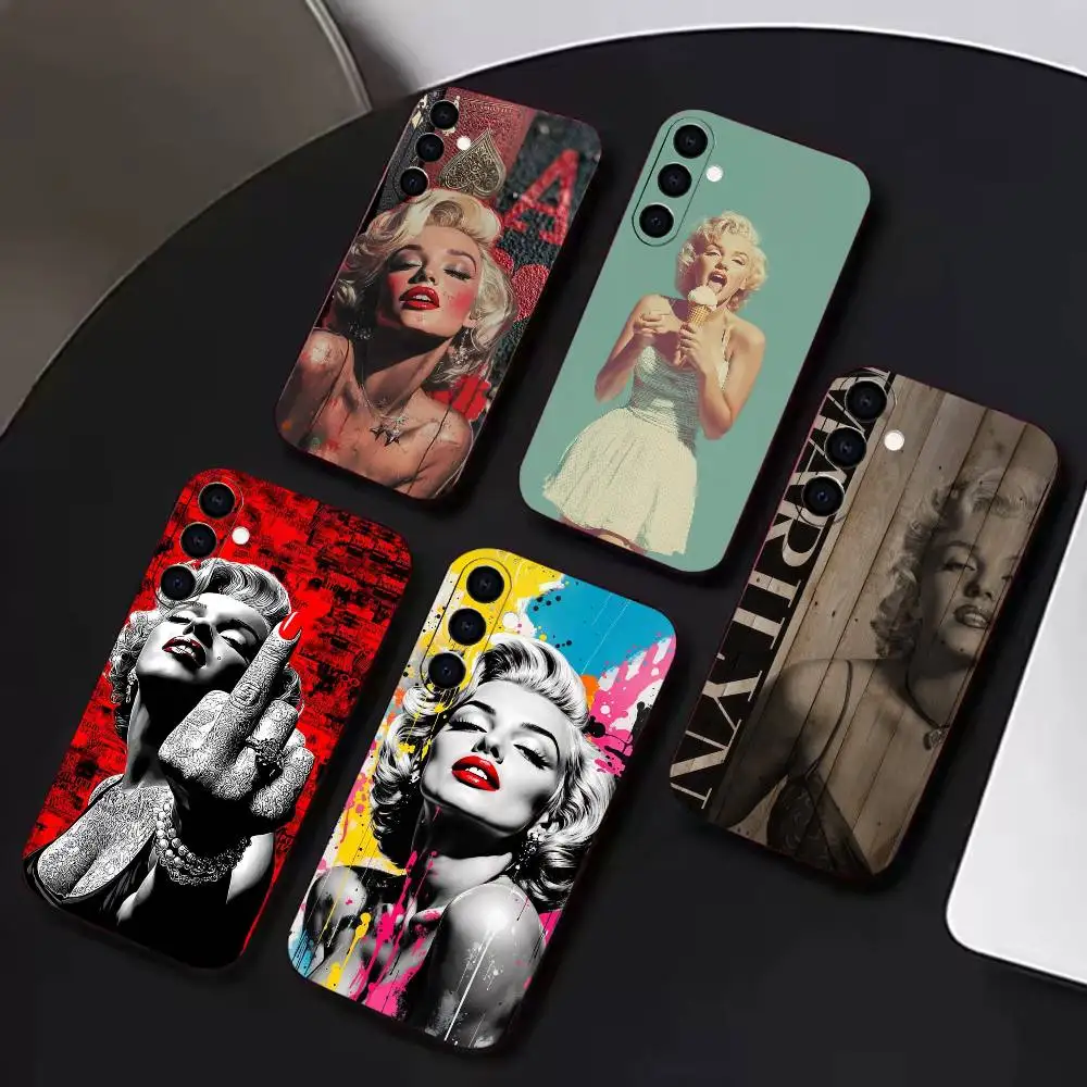 G-Goddess-Marilyn -m-Monroe  Phone Case For Samsung A72,A71,A72,A70,A53,A52,A51, Black Soft Cover TPU