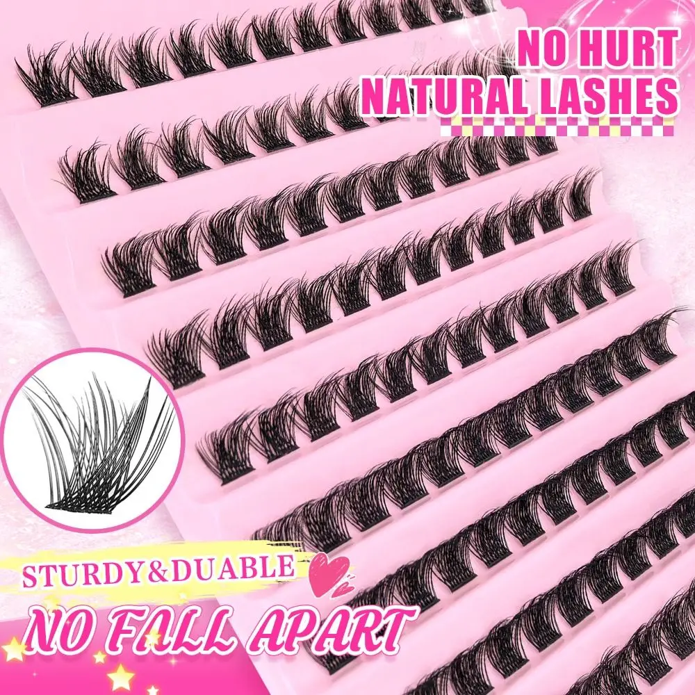 Natural Look False Eyelashes Wispy Style Bond and Seal DIY Lash Extension Kit Cluster Design Fake Eyelash Makeup Enhancement view 5