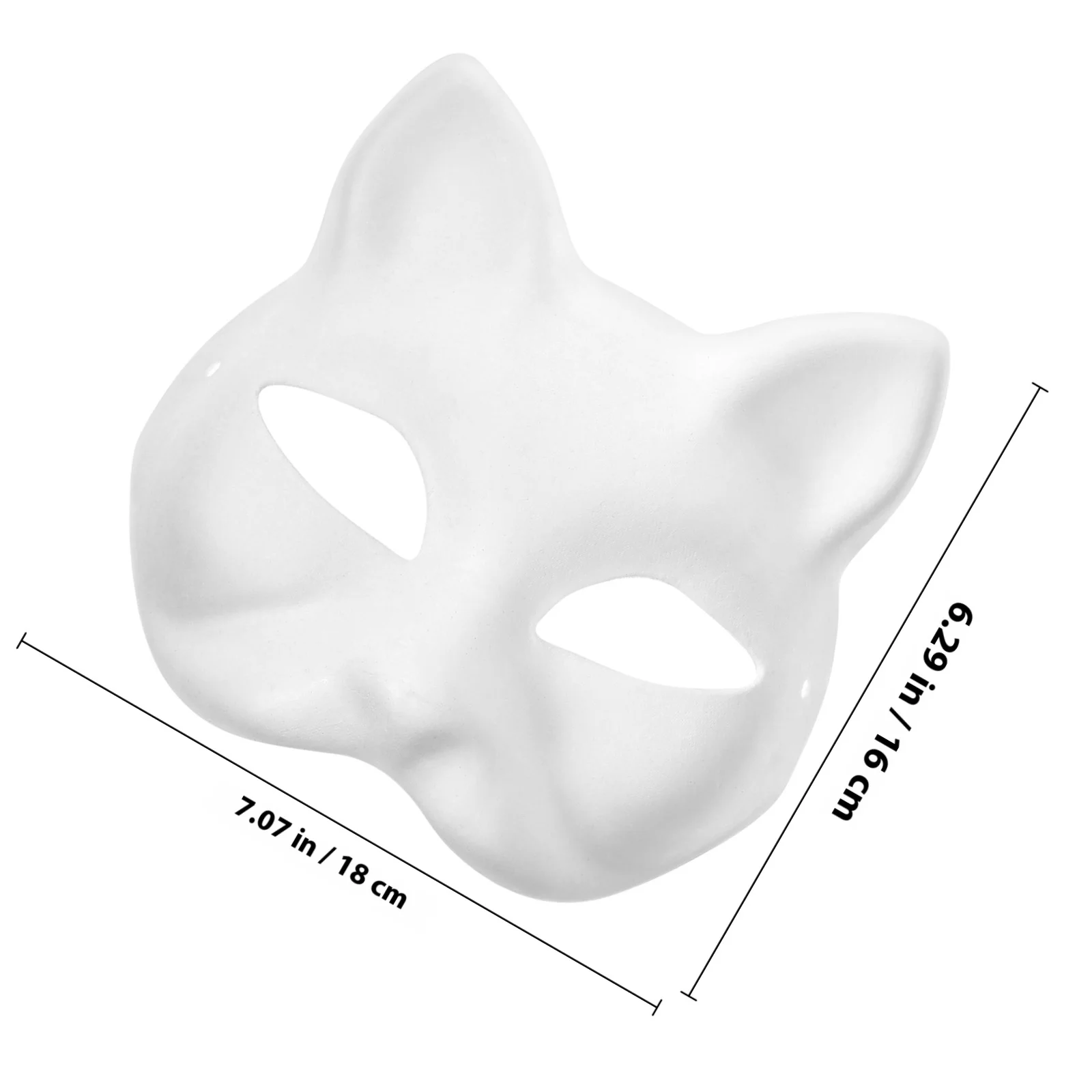 15 stuks Japanse Half Gezichtsmasker Handgeschilderde Kat Vos Ontwerp DIY Anime Cosplay Maskerade Festival Halloween Party Prop Accessoire