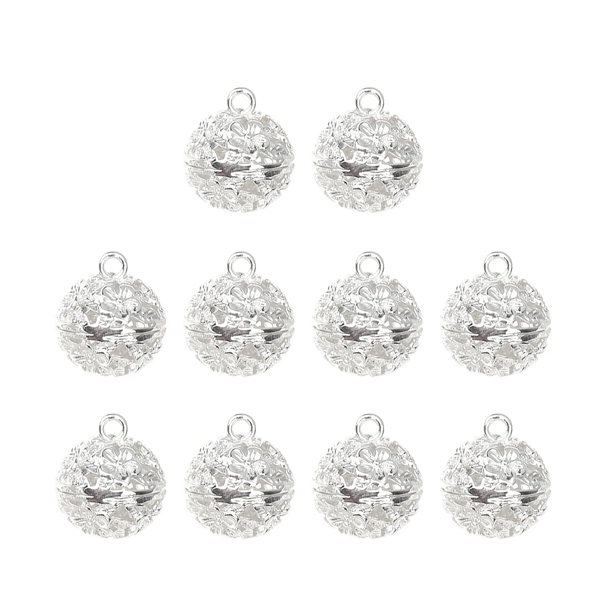 

10pcs Convallaria Lily of the Valley Hollow Pendant DIY Craft Decor Keychain Hanging Bag Accessory Ornament