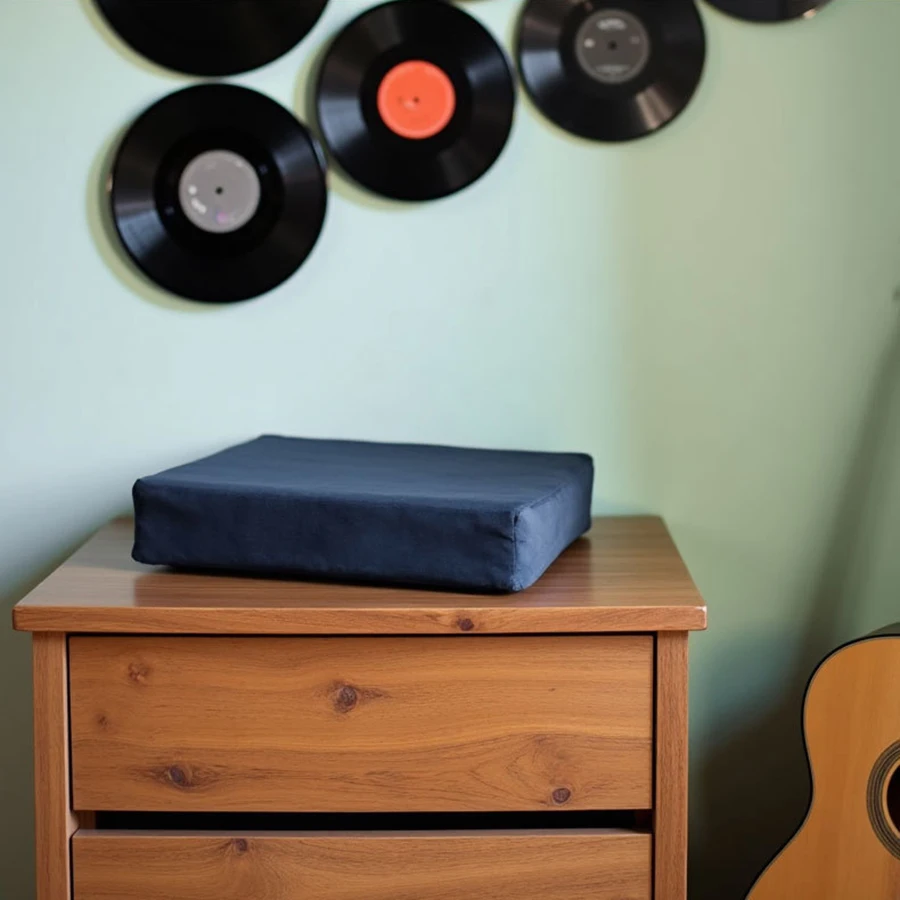 Funda protectora plegable elástica antidespolvo para tocadiscos vinilo - imagen 2