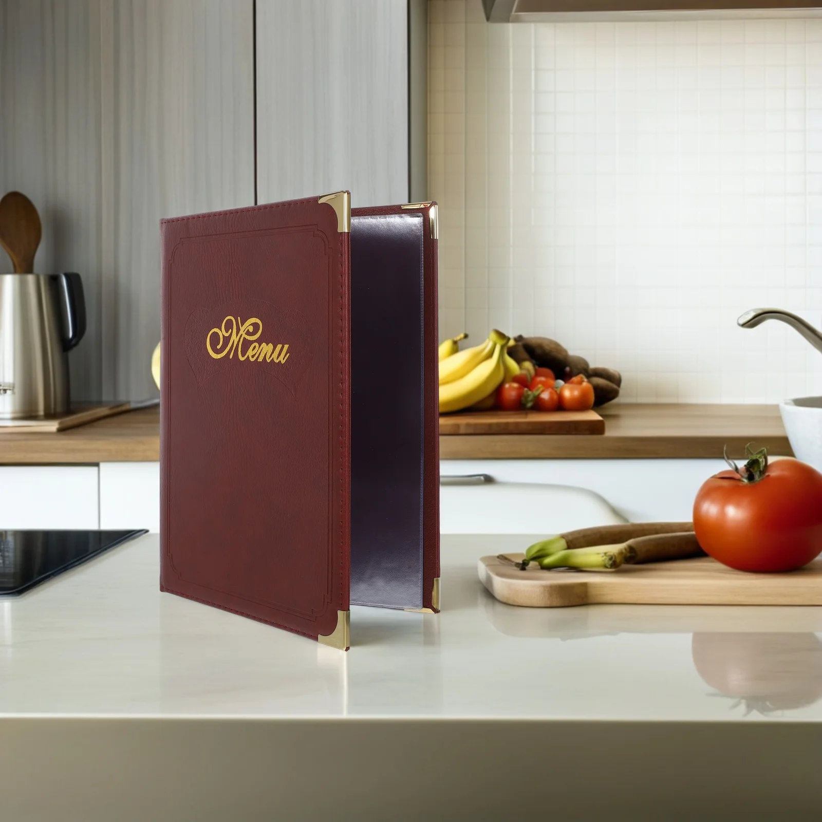 PVC Menu Cover Case 7 Pages Restaurant Hotel Supplies Elegant Design Easy Maintenance Versatile Bar Cafe Protectors Menu