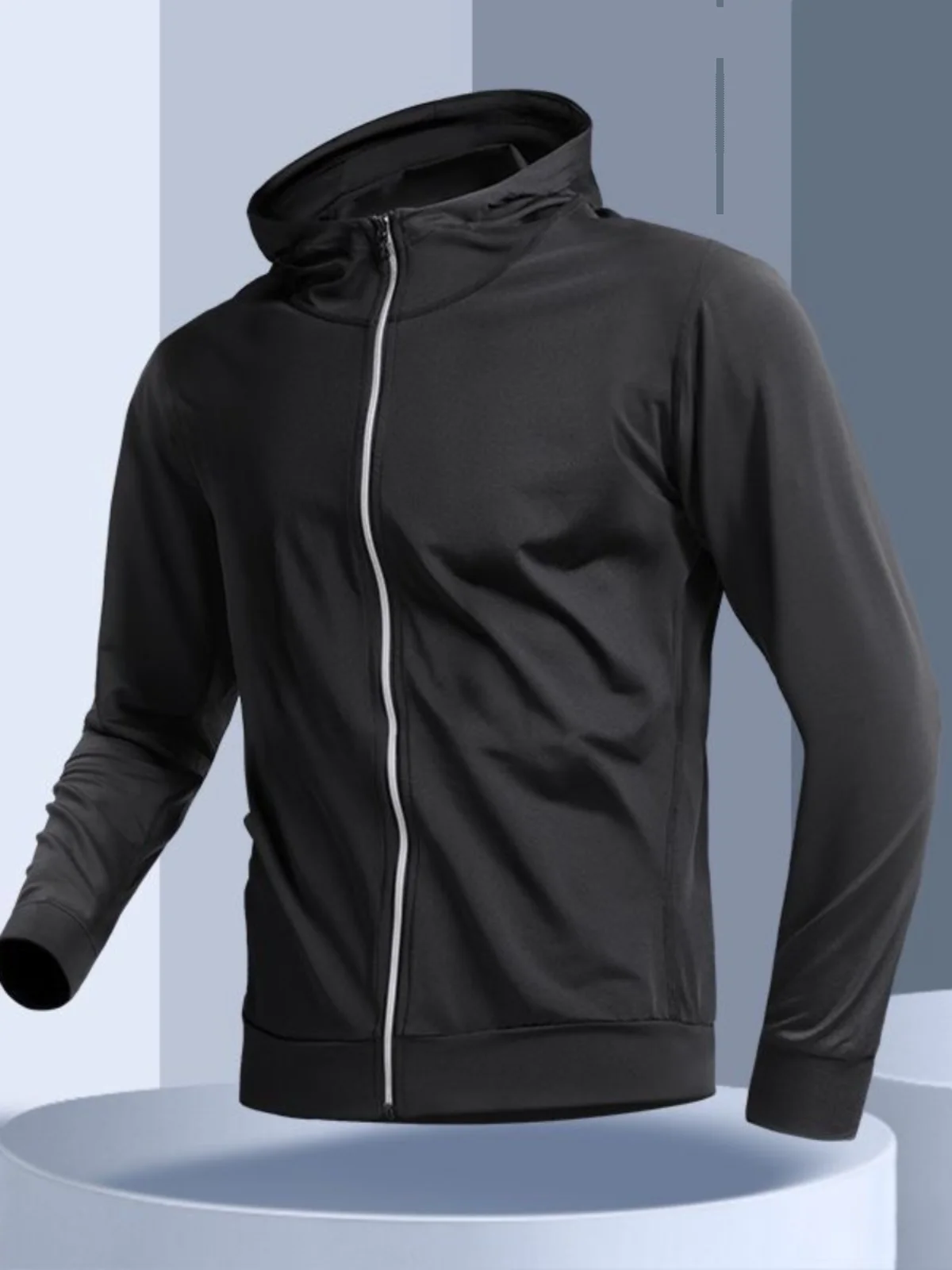 Men's Fitness Sports Jacket Quick Dry Long Sleeve Running Hoodie Autumn Cycling Top Morning Run Training Upper Body Wear