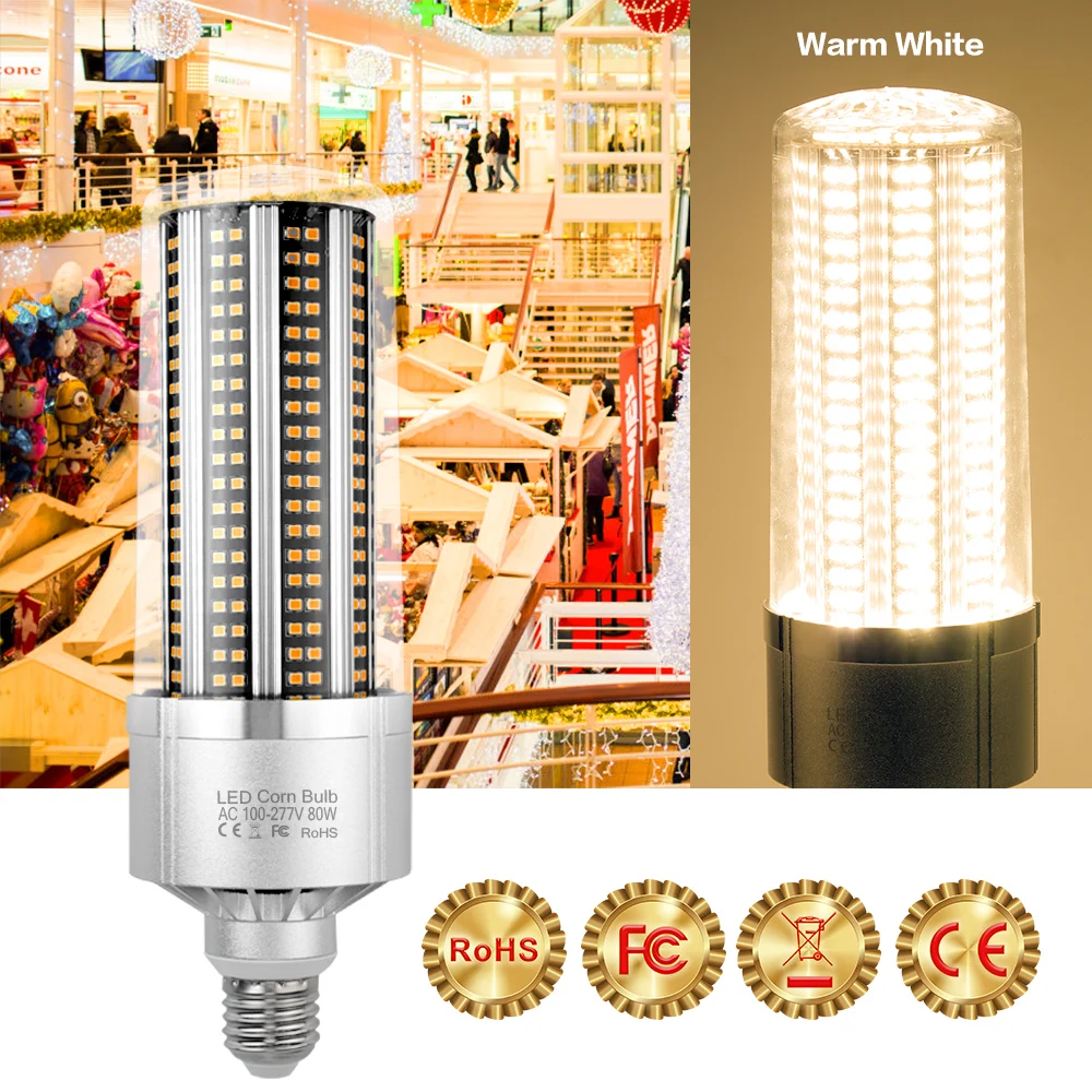 

LED Corn Lamp E27 E39 Lampara LED Spotlight Lights Bulb 80W 100W 120W Flood Light 150W 200W Indoor Industrial Lighting Bombilla