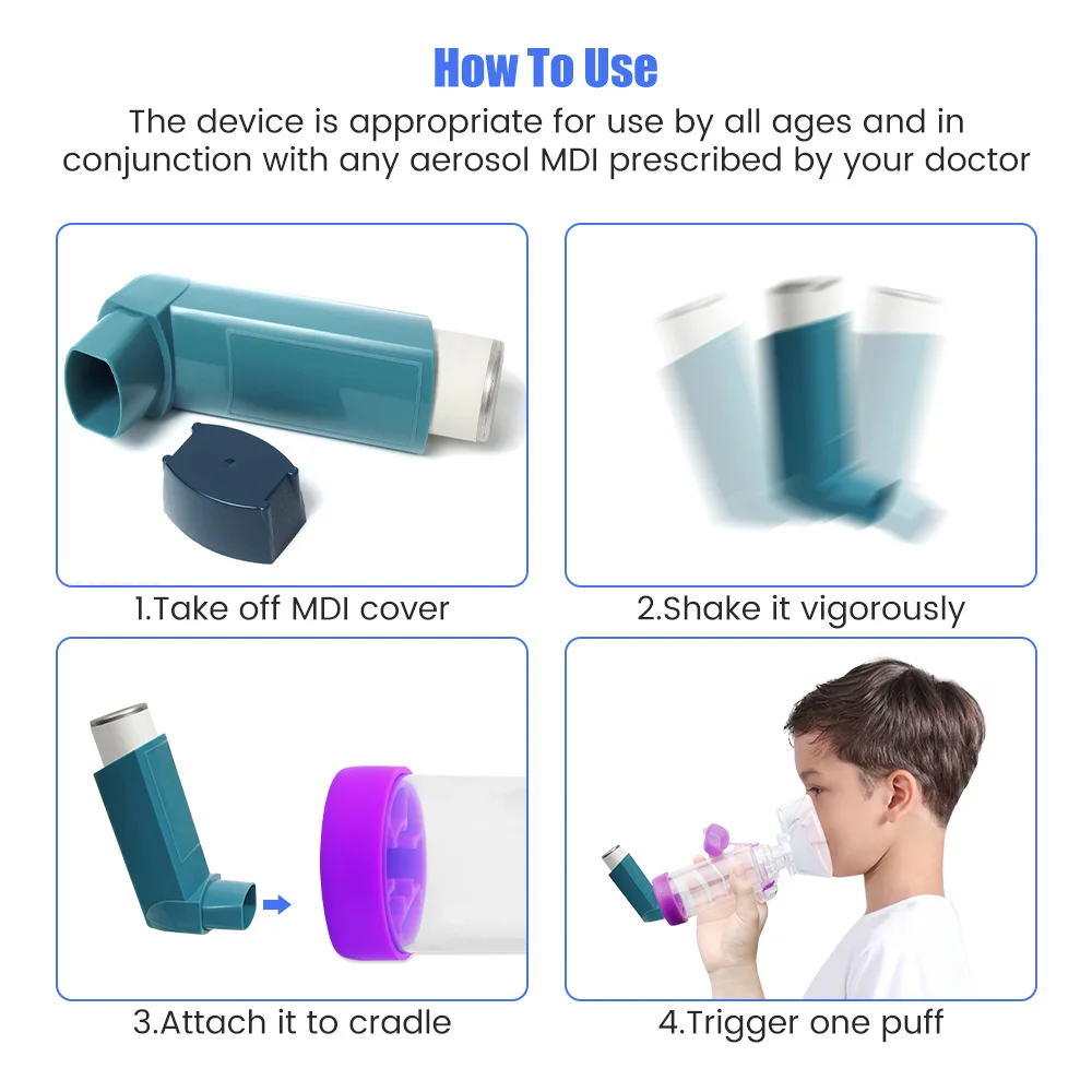 Tasse d'inhalateur Portable, nébuliseur universel, réservoir de stockage de brume, atomiseur, chambre d'espacement d'asthme, dispositif médical pour enfants et adultes