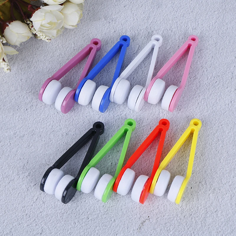 1PC Sun Glasses Eyeglass Brush Clean Tool Microfiber Spectacles Cleaner Brush