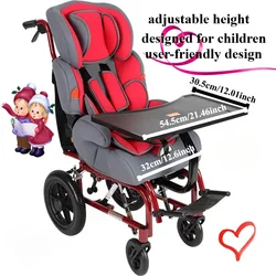 two in one Children's wheelchair high backrest reclining folding ultra-light small rehabilitation trolley scooter