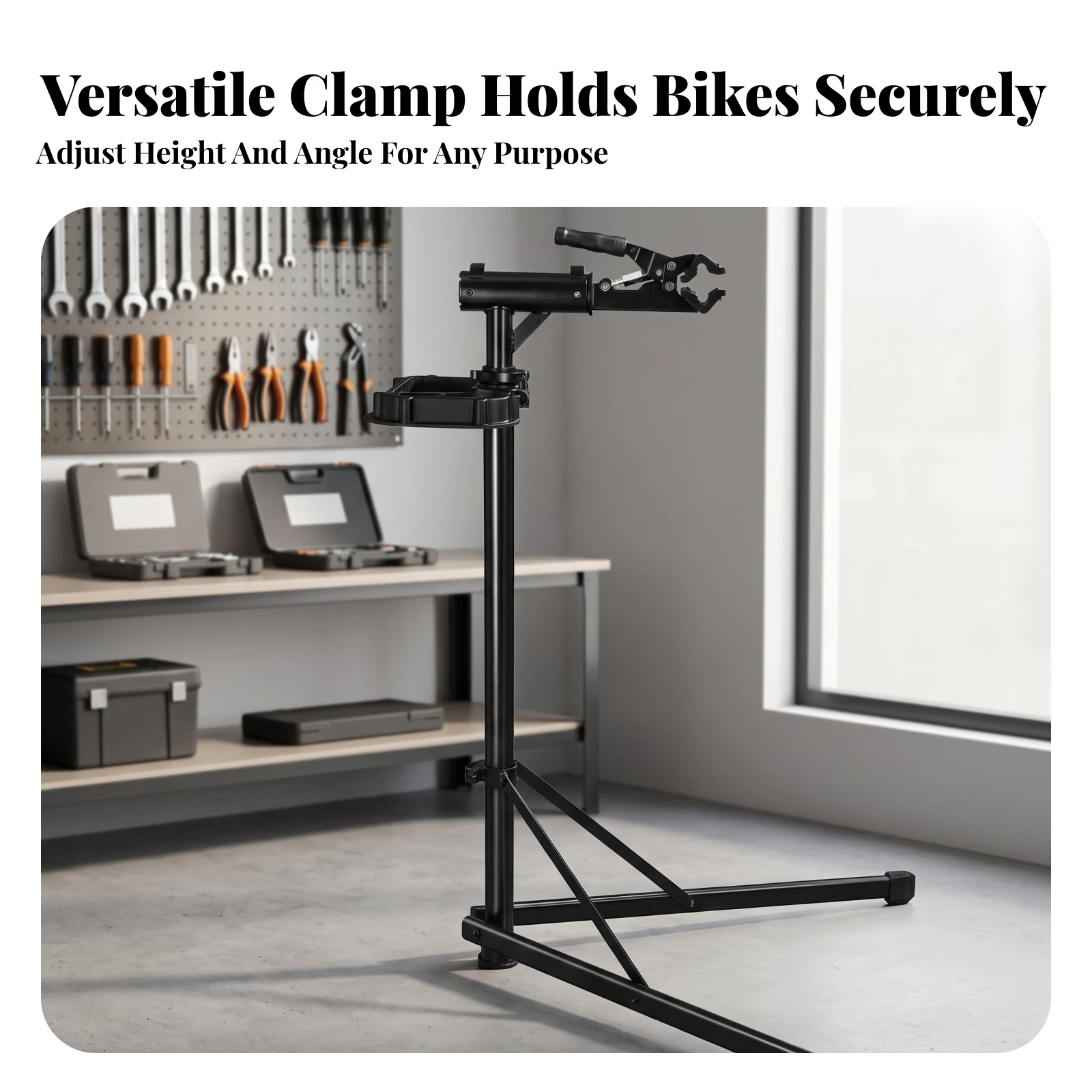 Bike Repair Stand Height-Adjustable Bike Maintenance Stand Foldable Folding for Cyclists, Garage, Workshop