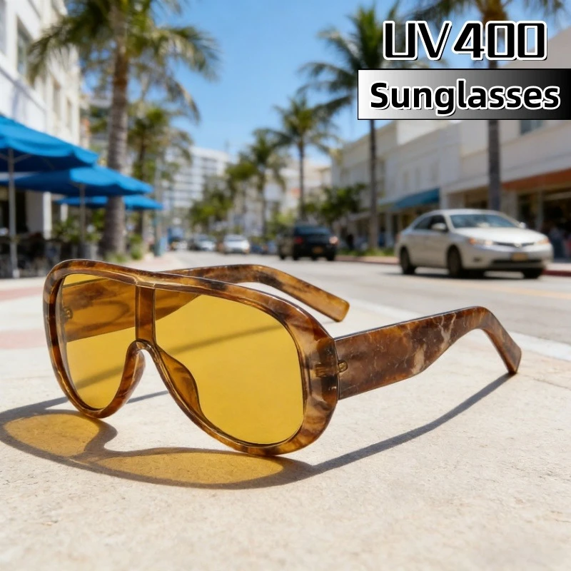 

One-piece Large-frame Sunglasses Man High-end 2026 New Fashionable Trendy and Versatile Ultraviolet-proof Shades Glasses
